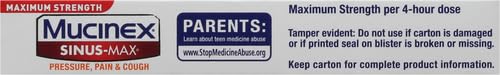 Maximum Strength Mucinex Sinus-Max Pressure, Pain & Cough Caplets, 20 ct - Image 12