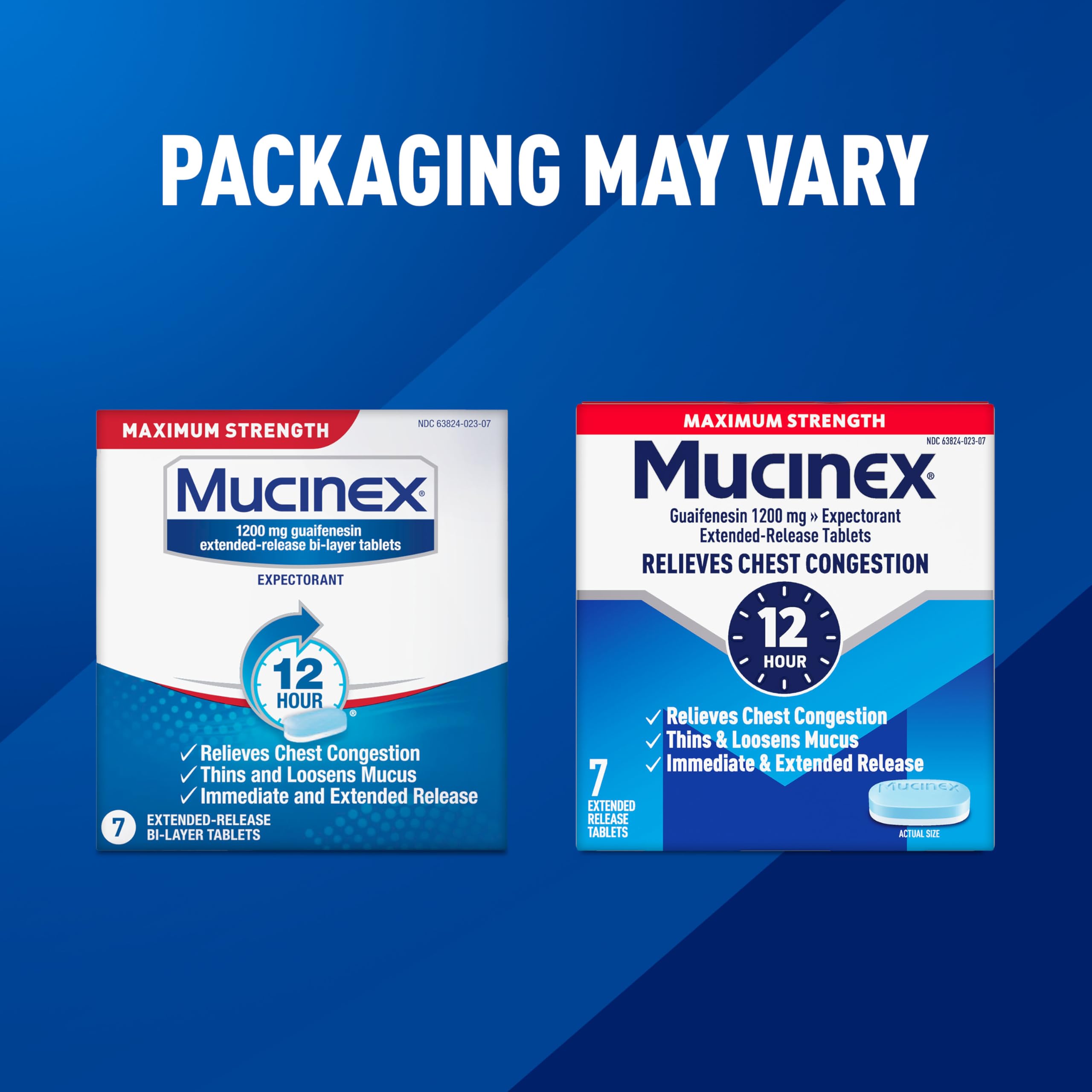 Mucinex 12 Hour Maximum Strength 1200 mg Guaifenesin Extended-Release Tablets for Excess Mucus Relief, Expectorant Aids Excess Mucus Removal, Chest Congestion Relief, 7 Tablets - Image 8
