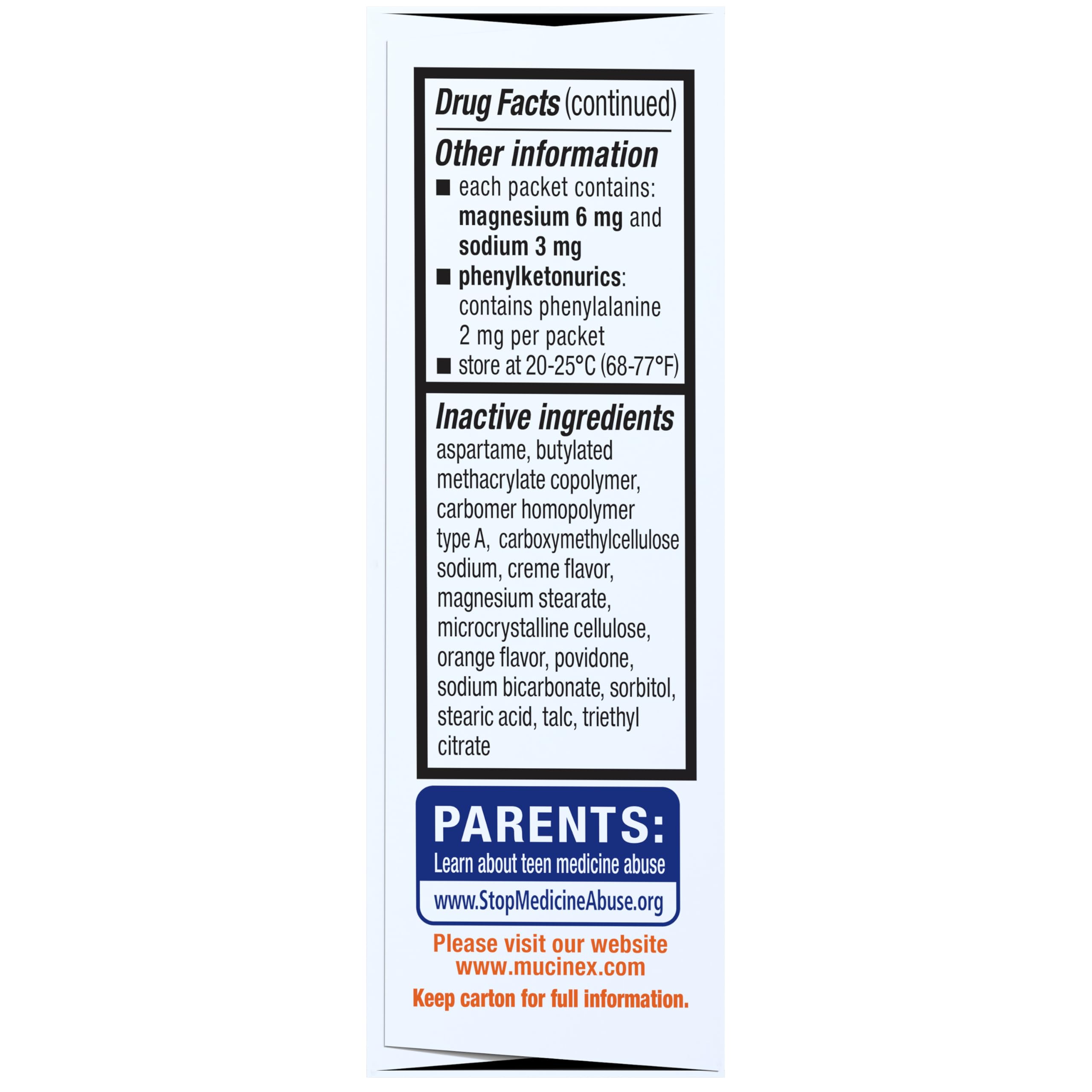 Mucinex Children's Chest Congestion Expectorant and Cough Suppressant Mini-Melts, Orange Cream, 12 Count (Packaging May Vary) - Image 16