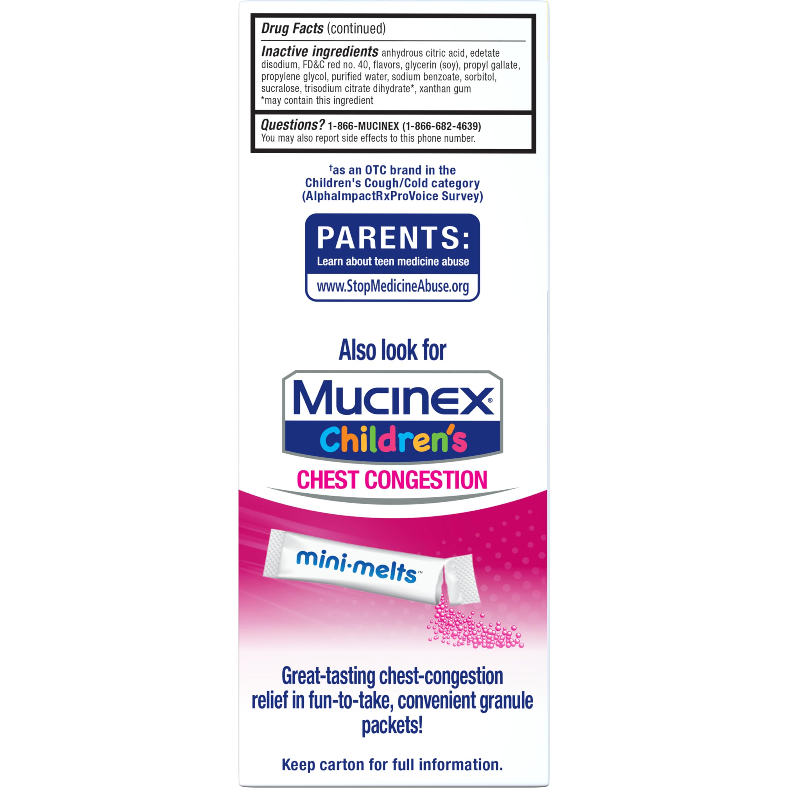 Mucinex Children’s Cough & Congestion, Multi-Symptom Relief, Cough Suppressant, Expectorant, Nasal Decongestant, Very Berry Flavor, 6.8 FL OZ - Image 16