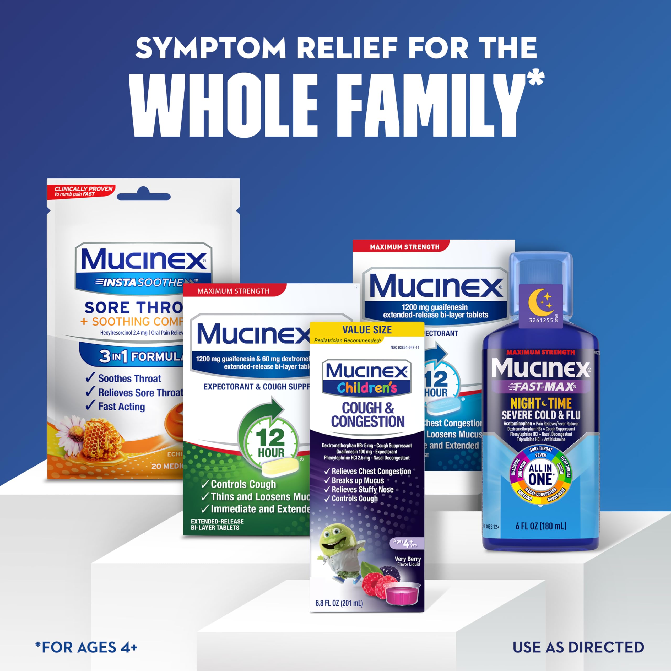 Mucinex Children’s Cough & Congestion, Multi-Symptom Relief, Cough Suppressant, Expectorant, Nasal Decongestant, Very Berry Flavor, 6.8 FL OZ - Image 6