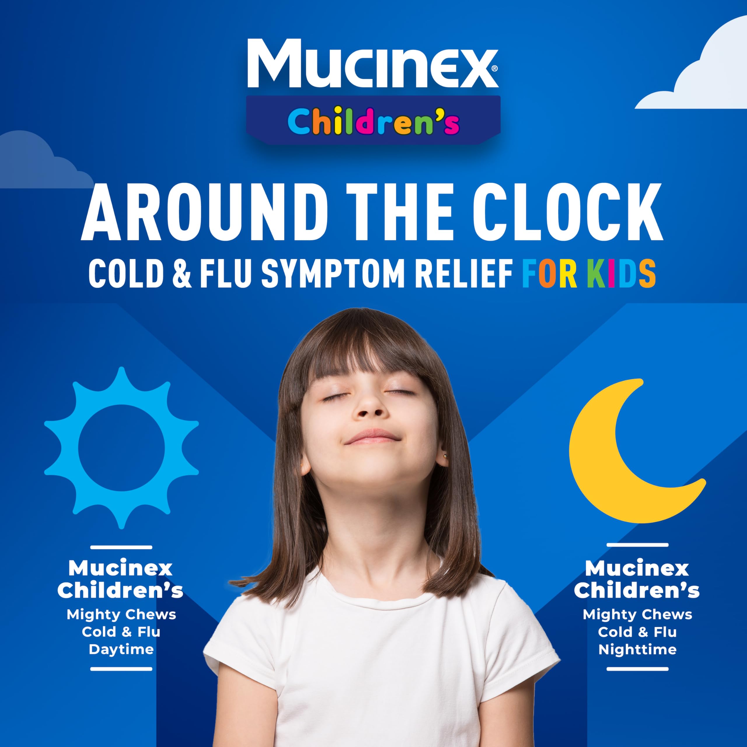 Mucinex Children's Mighty Chews Cold and Flu Medicine, Easy to Dose Children's Acetaminophen & Dextromethorphan, Kids Cough Medicine, Ages 6+, Mixed Berry Flavor, 16 Medicated Chewable Tablets - Image 7