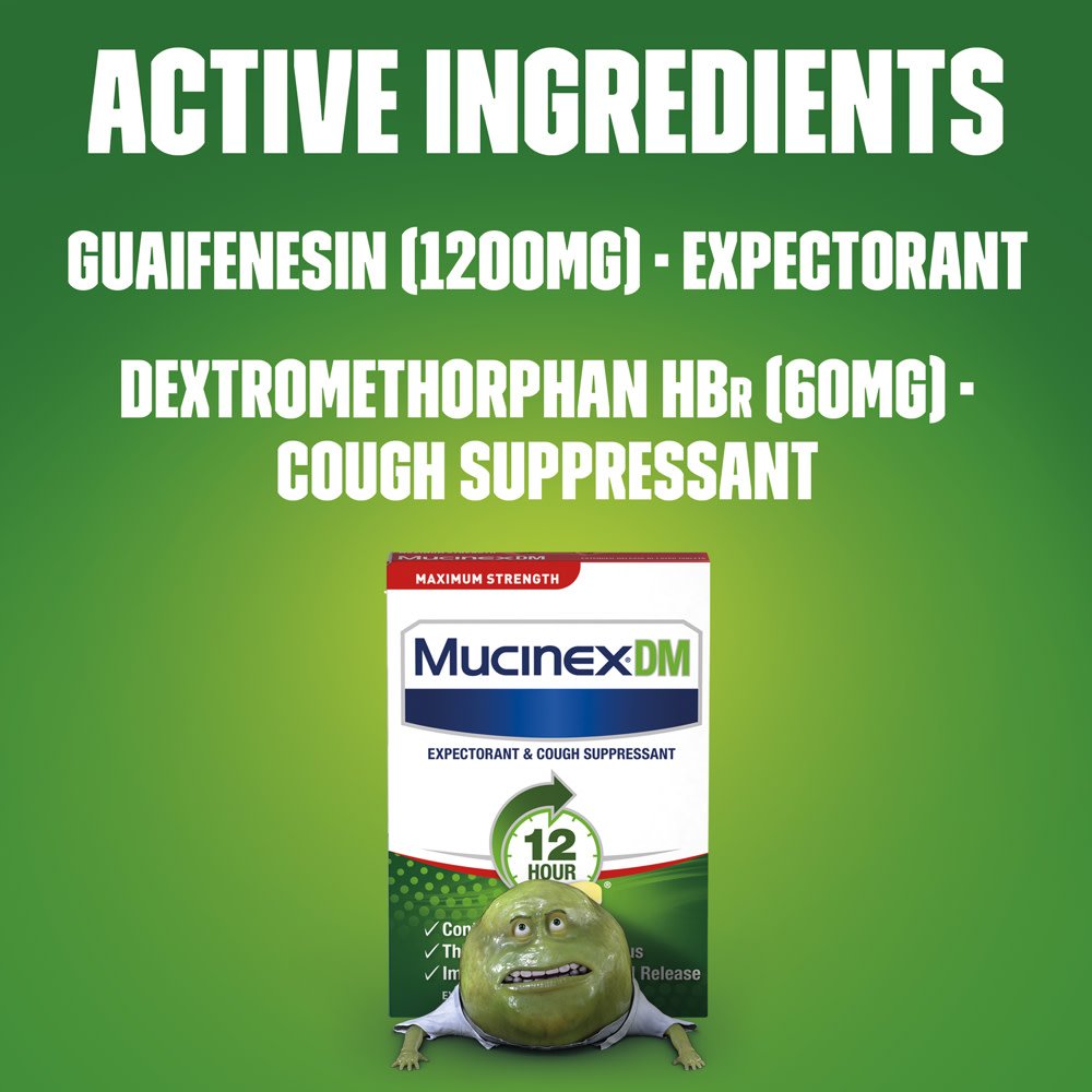 Mucinex DM 12 Hr Max Strength Expectorant & Cough Suppressant Tablets, 42ct, - Image 4