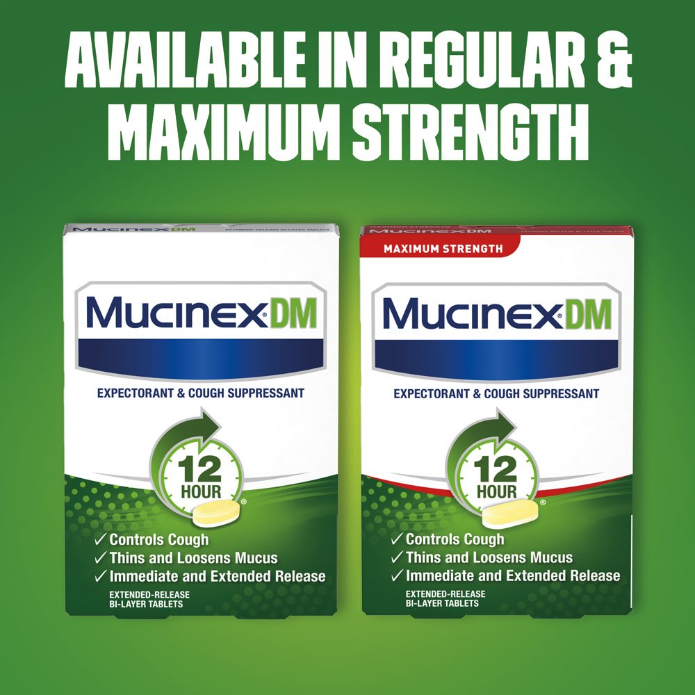 Mucinex DM 12 Hr Max Strength Expectorant & Cough Suppressant Tablets, 42ct, - Image 6