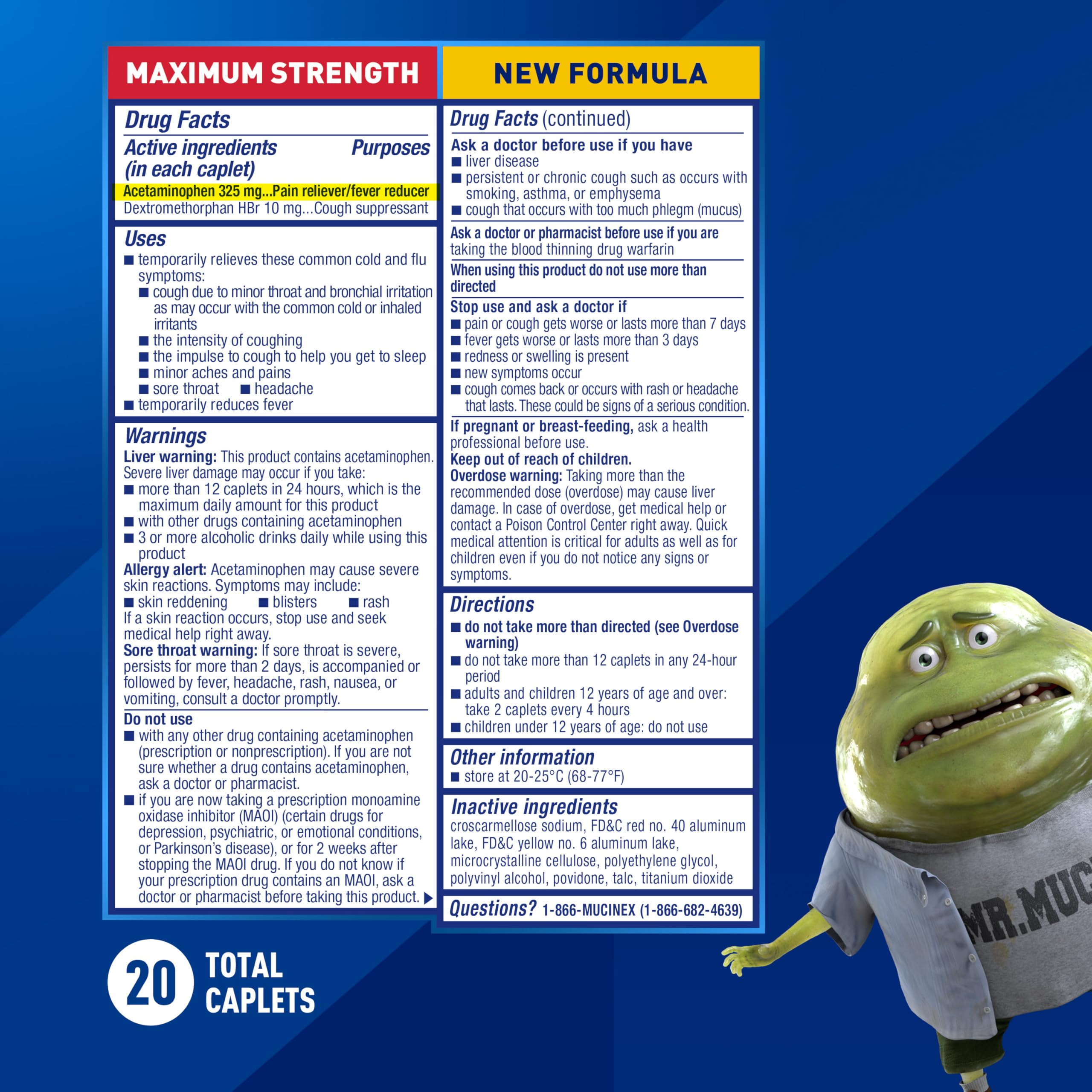 Mucinex Fast-Max Maximum Strength Cold and Flu Medicine for Adults, Powerful Over-the-Counter Medication for 6 Different Cold & Flu Symptoms, Fast Release Caplets, 20 Count - Image 5