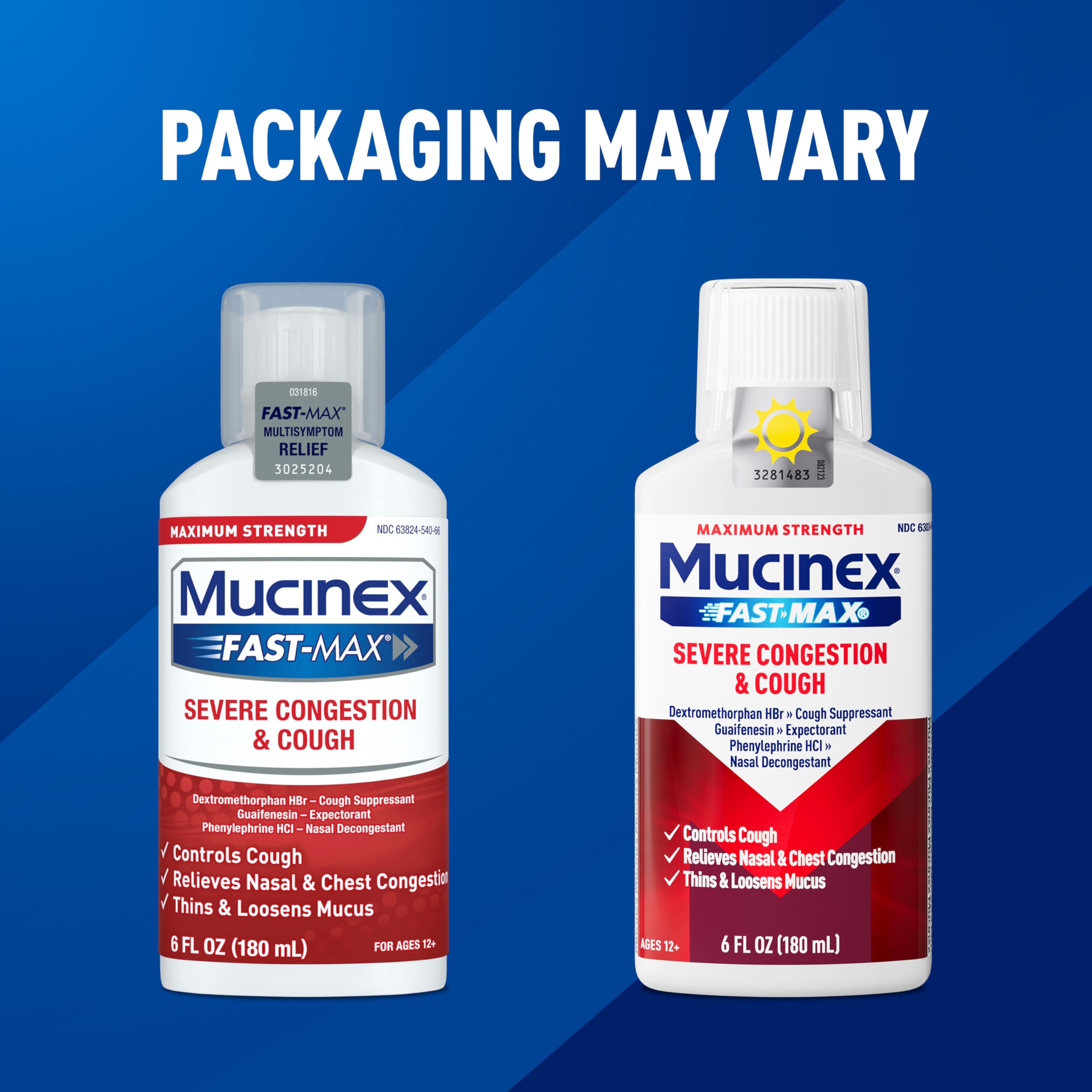 Mucinex Fast-Max Severe Congestion & Cough Medicine, Maximum Strength Symptom Relief, Over-The-Counter Medication, Cold Medicine, Cough Suppressant, Expectorant, Nasal Decongestant, 6 FL OZ - Image 7