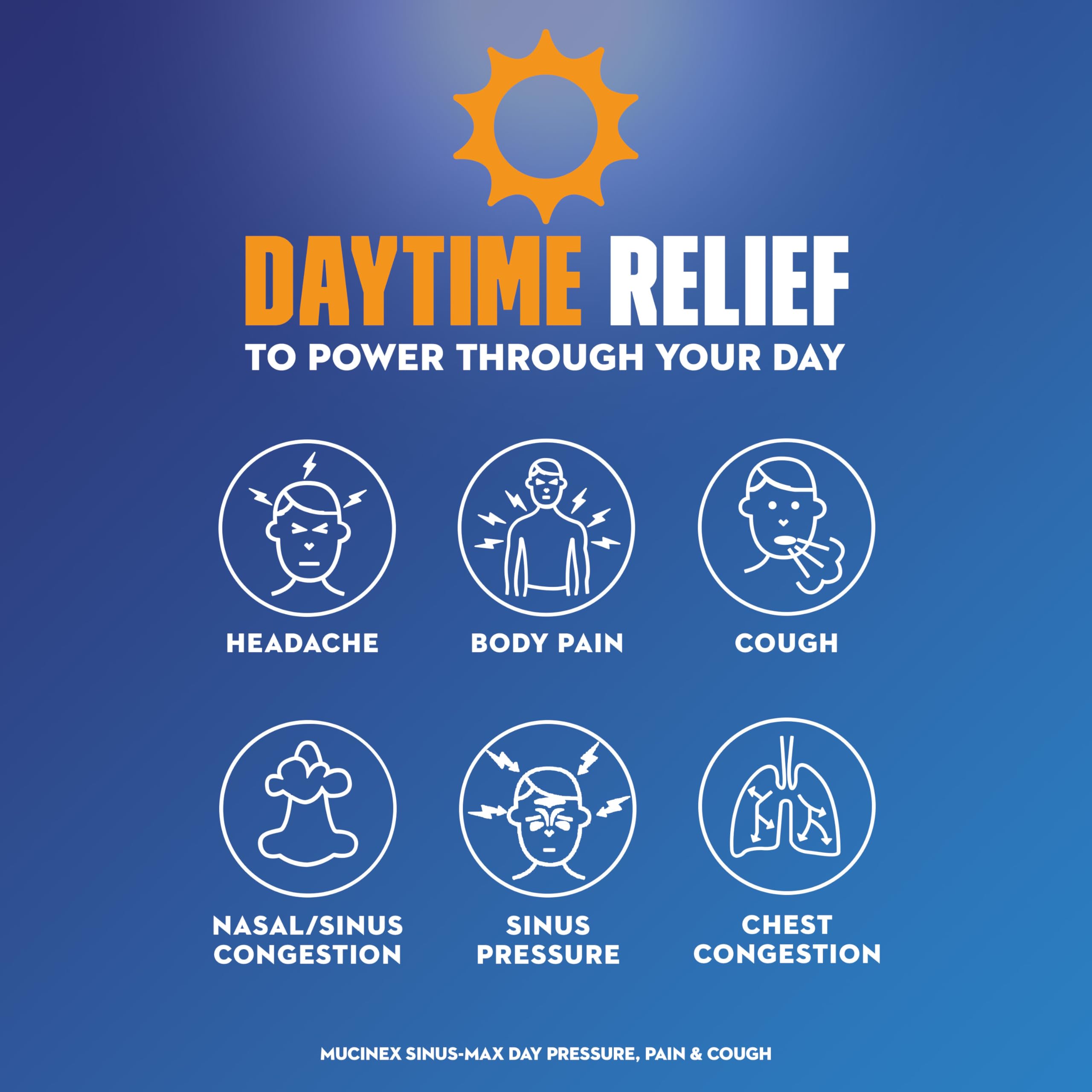 Mucinex Maximum Strength Sinus-Max (Day) Pressure, Pain & Cough & Nightshift (Night) Sinus Caplets, Fast Release, Powerful Multi-Symptom Relief, 20 caplets (12 Day time + 8 Night time) - Image 4