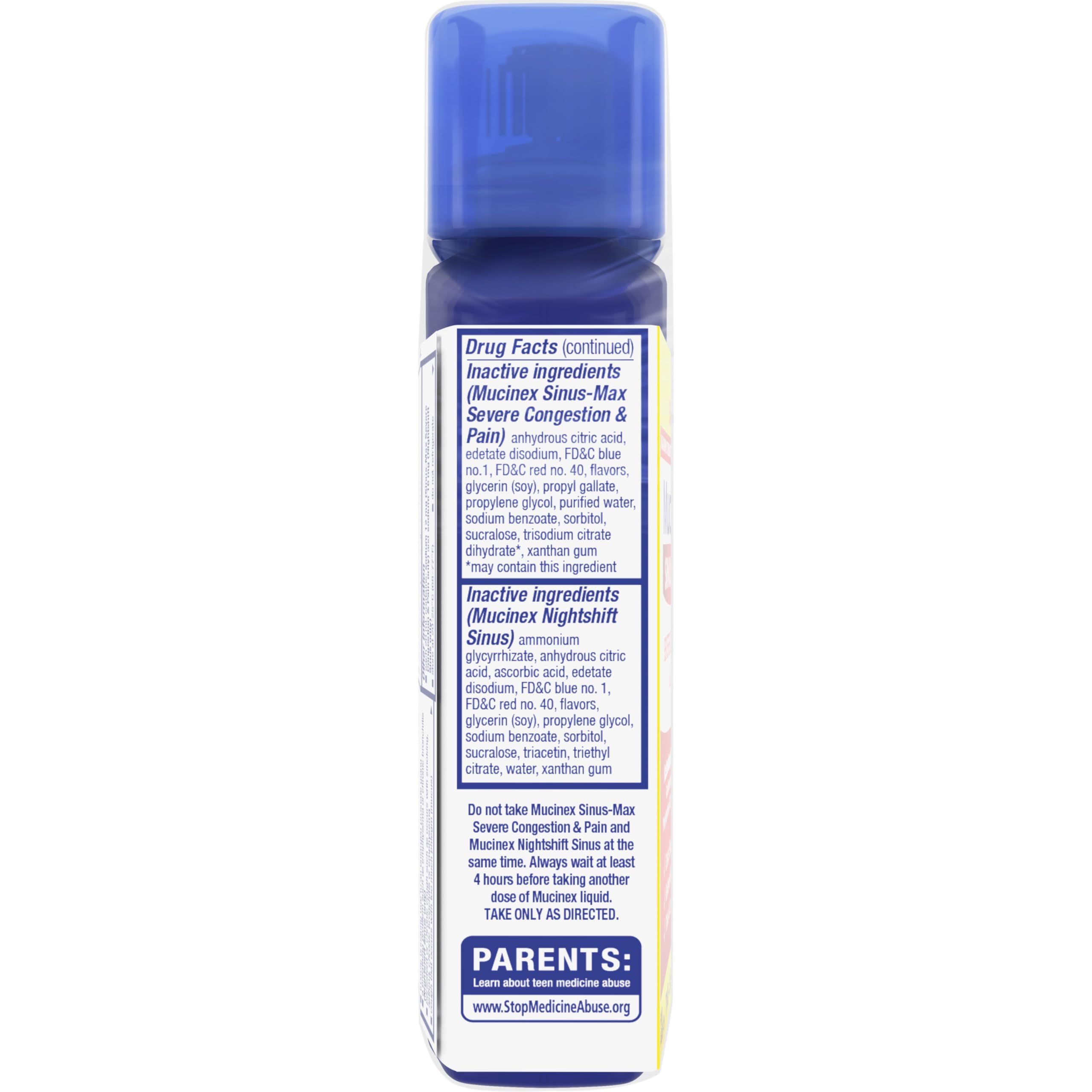Mucinex Maximum Strength Sinus-Max Severe Congestion & Pain + Nightshift Sinus Liquid, Cold and Flu Medicine for Adults, Over-the-Counter Medication for Multi-Symptom Relief, 2x6 Fl Oz - Image 13