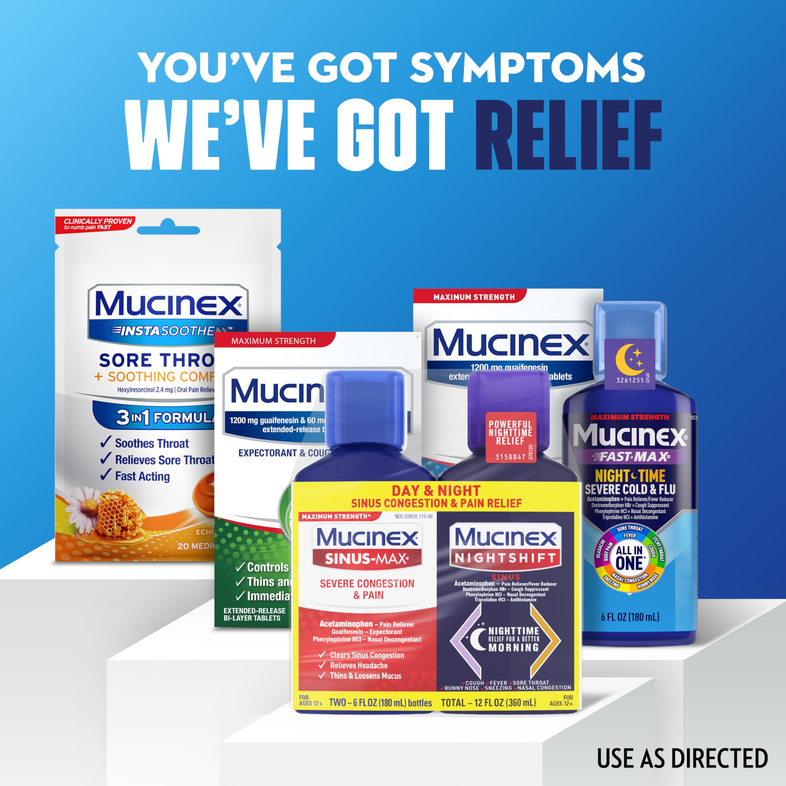 Mucinex Maximum Strength Sinus-Max Severe Congestion & Pain + Nightshift Sinus Liquid, Cold and Flu Medicine for Adults, Over-the-Counter Medication for Multi-Symptom Relief, 2x6 Fl Oz - Image 6