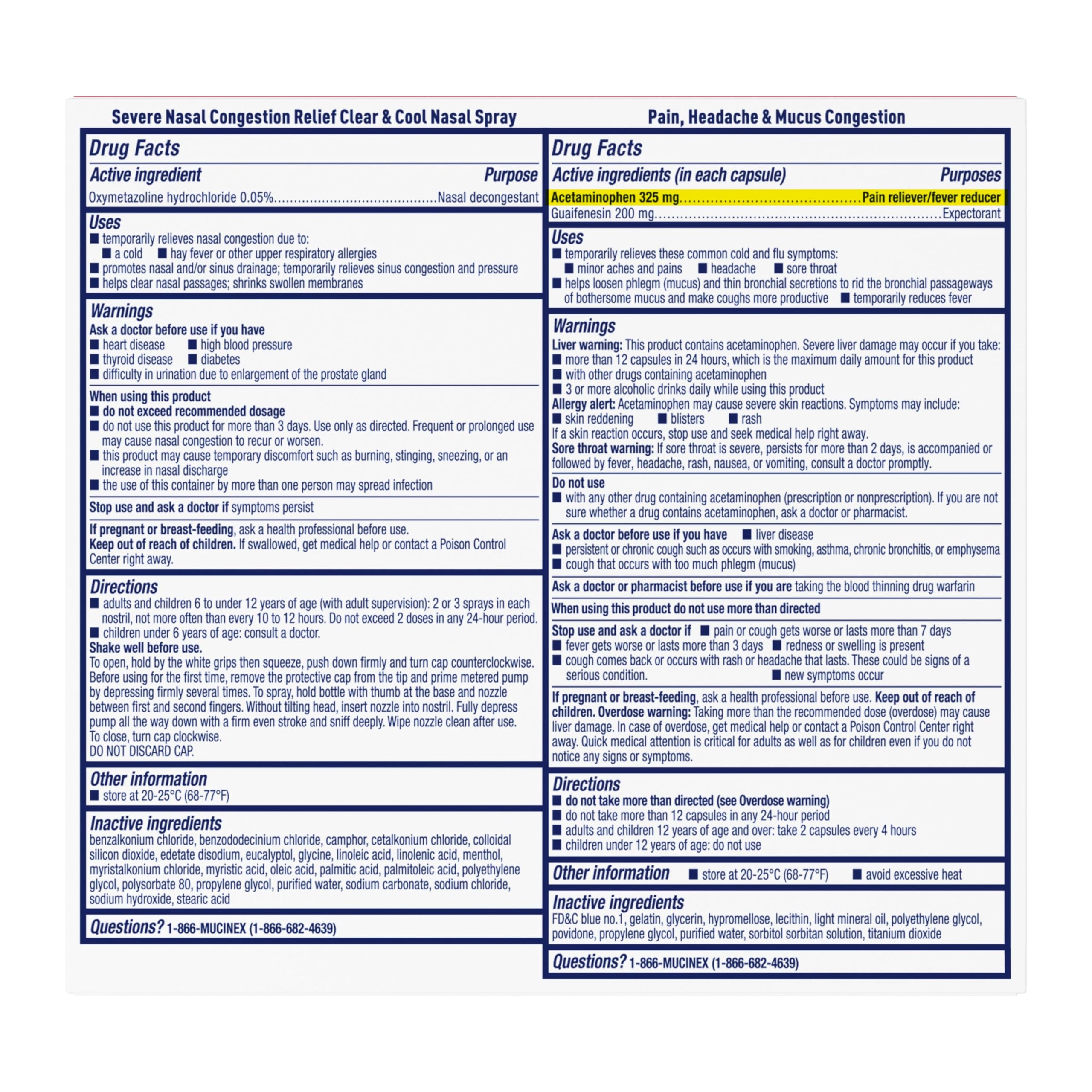 Mucinex Rapid+Clear Pain, Headache, & Mucus Congestion (16 Liquid Gels) + Sinus Pressure Relief Nasal Spray (0.75 oz), Over-the-Counter Medication Combo Pack for Multi-Symptom Relief - Image 8
