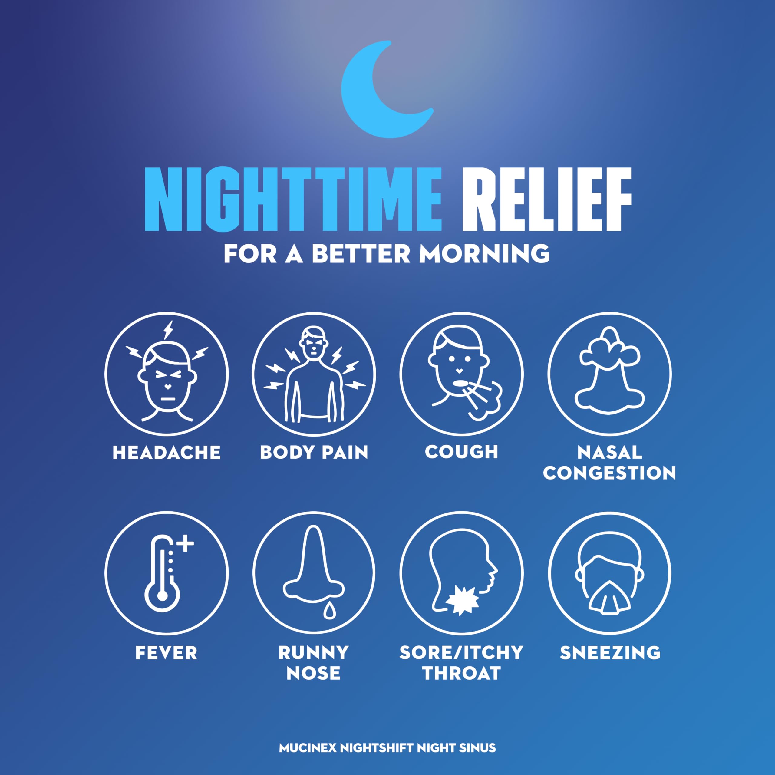 Mucinex Sinus-Max Day Pressure, Pain & Cough & Nightshift Night Sinus Medicine for Adults, Day/Night Combo Pack for Sore Throat Relief, Nasal Congestion Relief, Cough & Cold Medicines, 40 Caplets - Image 4