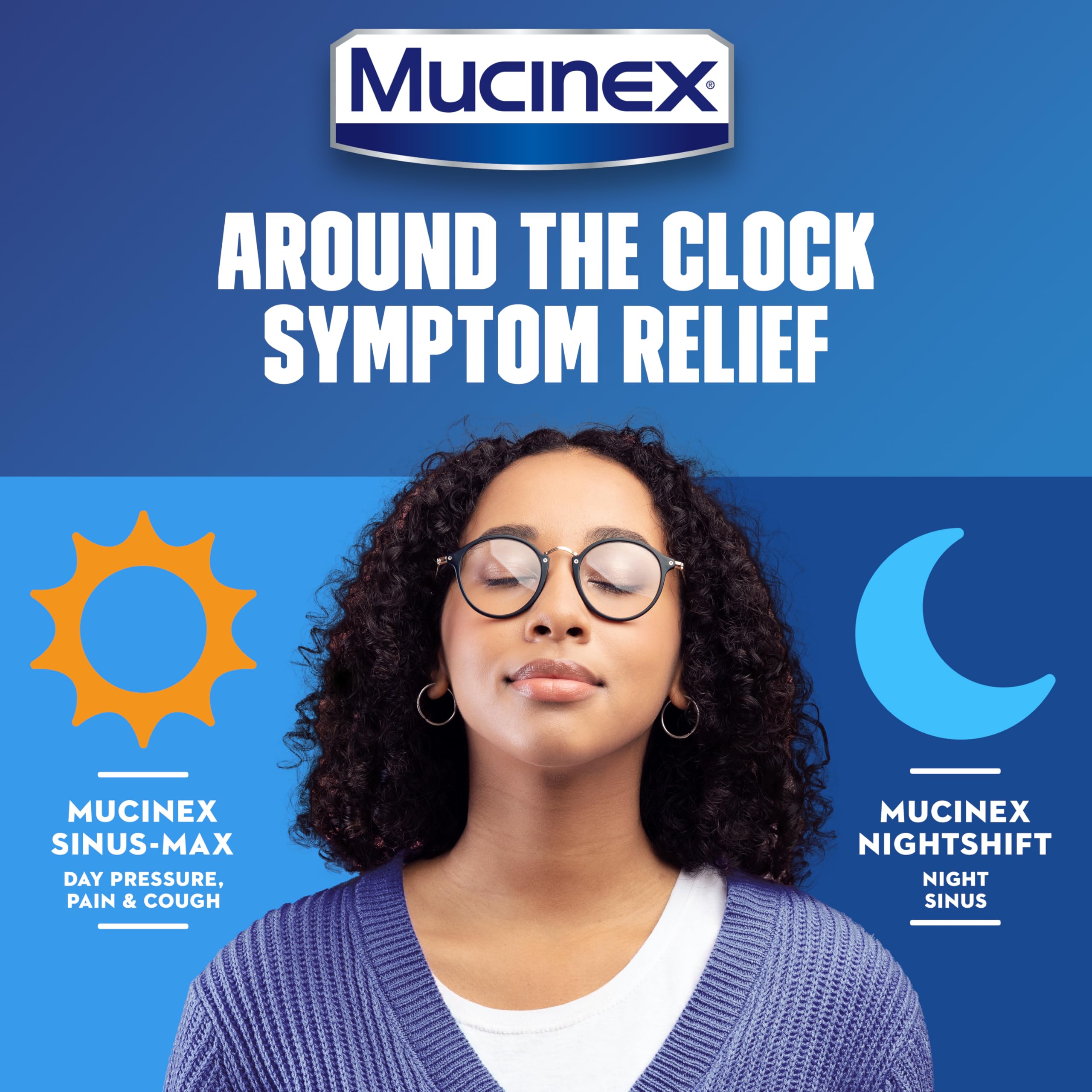 Mucinex Sinus-Max Day Pressure, Pain & Cough & Nightshift Night Sinus Medicine for Adults, Day/Night Combo Pack for Sore Throat Relief, Nasal Congestion Relief, Cough & Cold Medicines, 40 Caplets - Image 6