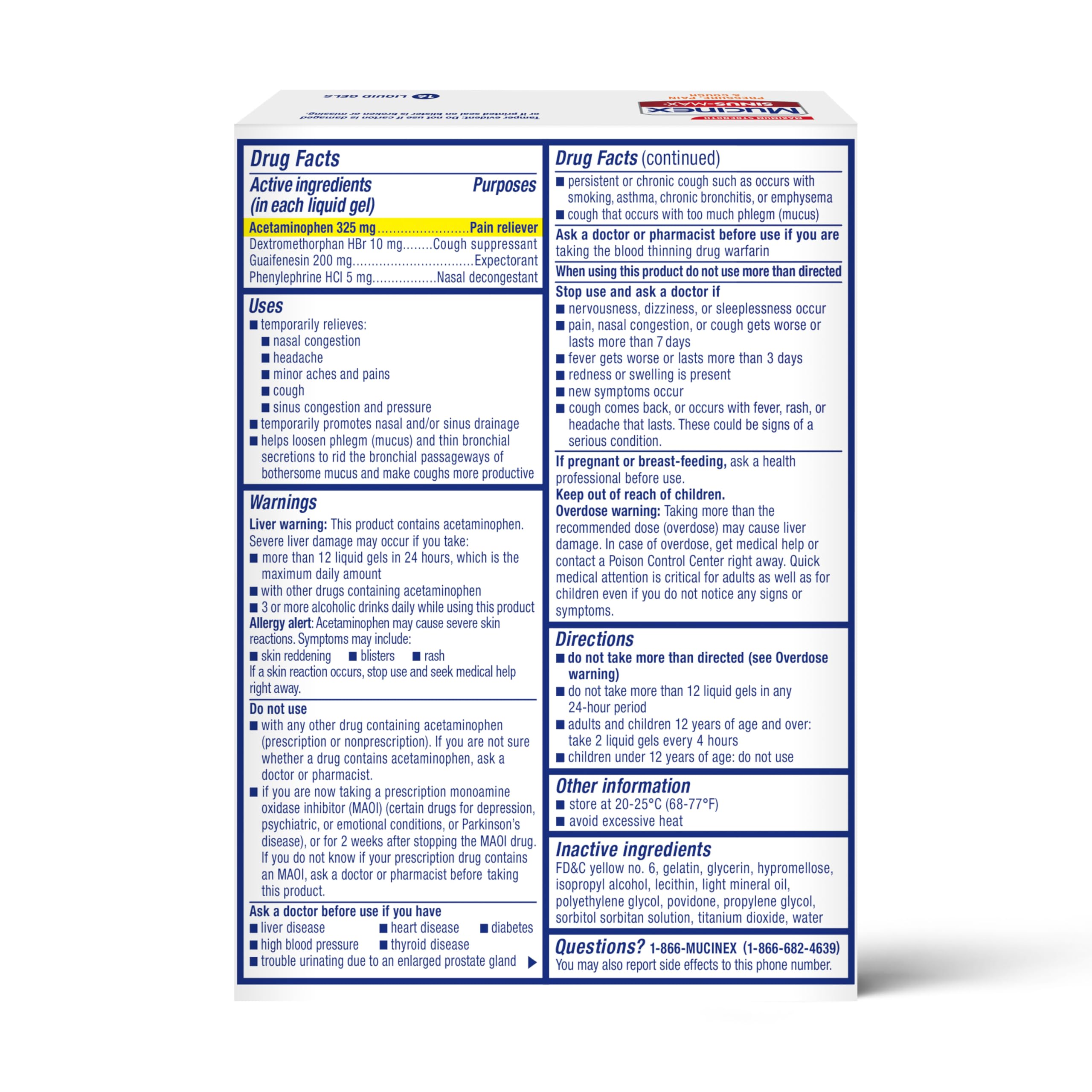 Mucinex Sinus-Max Liquid Gels for Severe Congestion Relief, 16 Count - Image 8