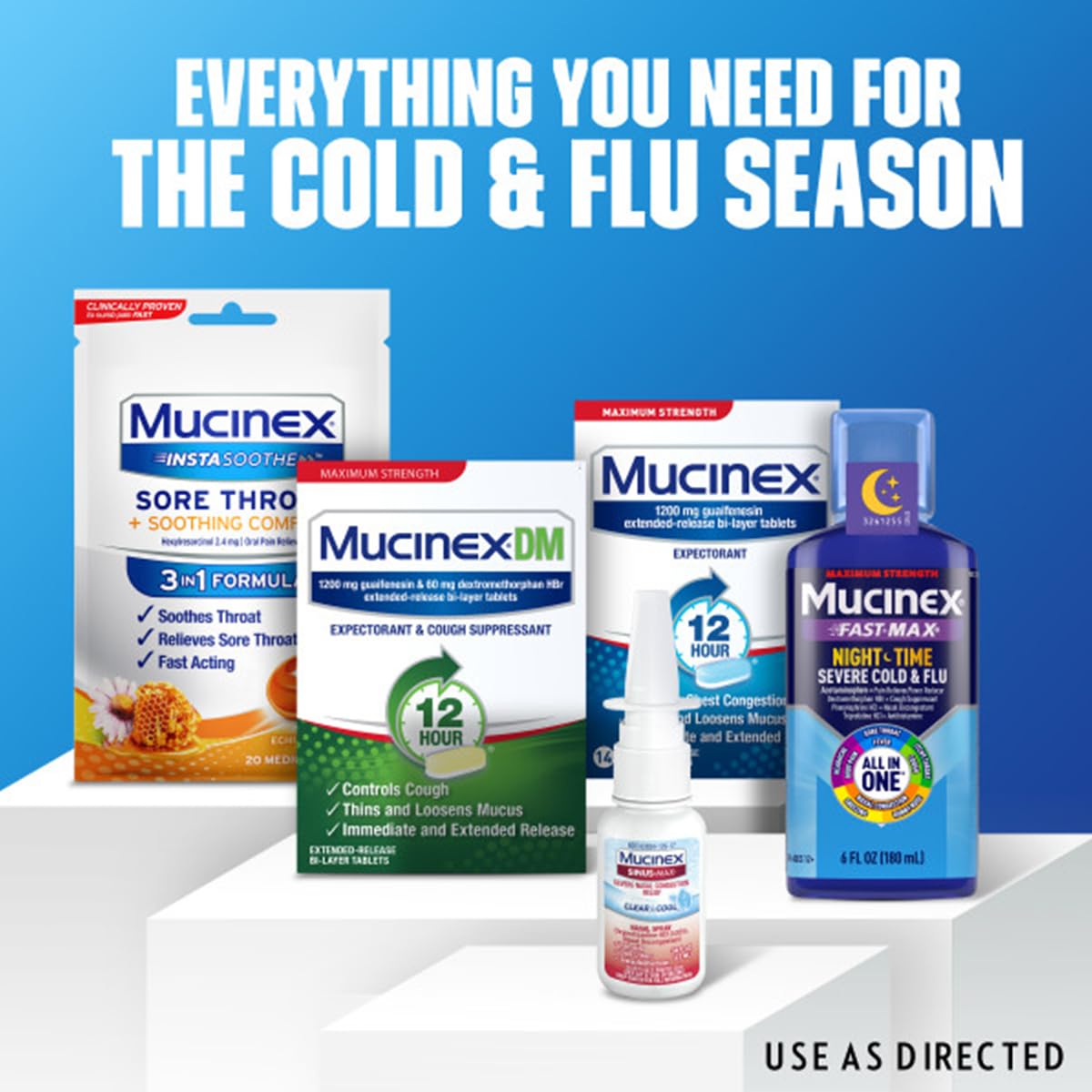 Mucinex Sinus-Max Severe Congestion Relief Clear & Cool Nasal Decongestant Spray- Fast Acting Relief For Sinus Pressure, With Cooling Menthol & Oxymetazoline, 0.75 oz. (Pack of 2), Packaging May Vary - Image 9