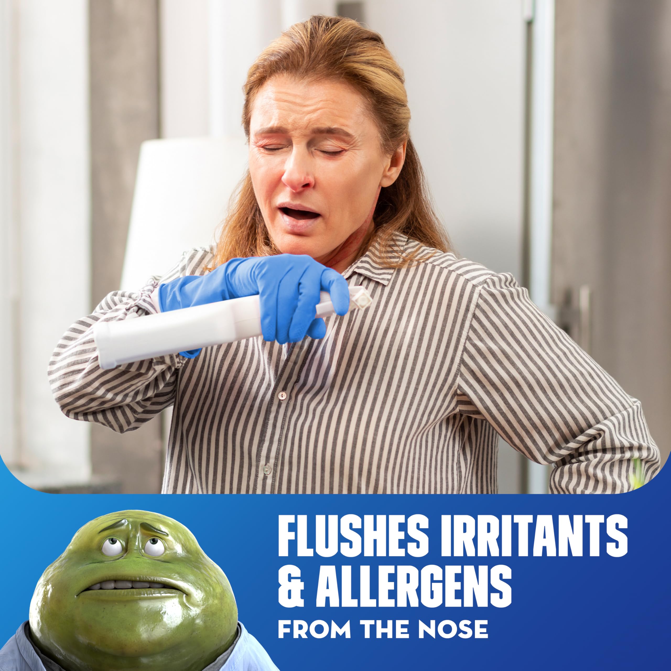 Mucinex Sinus Saline Nasal Spray & Sinus Rinse, Drug-Free, Additive Free, Non-Drowsy Nasal Irrigation with 2-in-1 Jet + Mist Spray Nozzle for Cold & Allergy Season, 4.5oz - Image 4